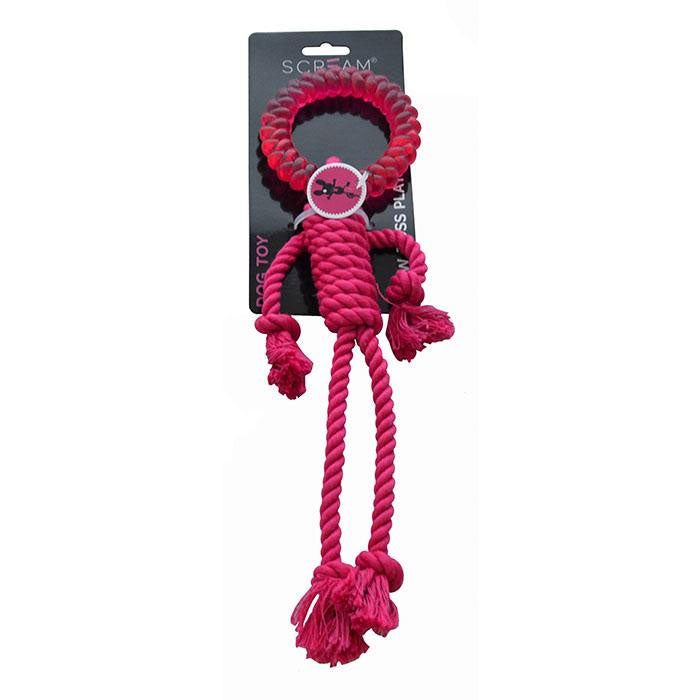 Scream Rope Man with Ring Head Tug Toy