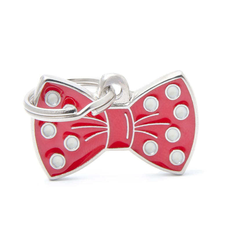 Red Bow Tie Pet ID Tag