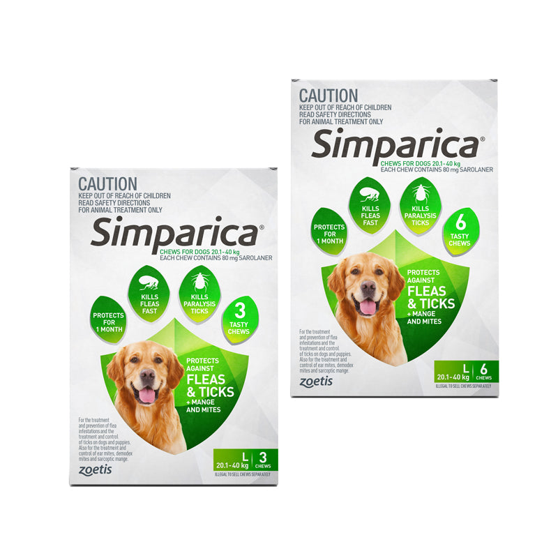 Simparica Chewable Tablet for Large Dogs 20.1 to 40kg
