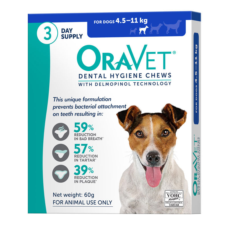 OraVet Dental Hygiene Chews for Dogs 4.5-11kg