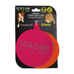 Scream Silicone Pet Food Can Cover - 2 Pack