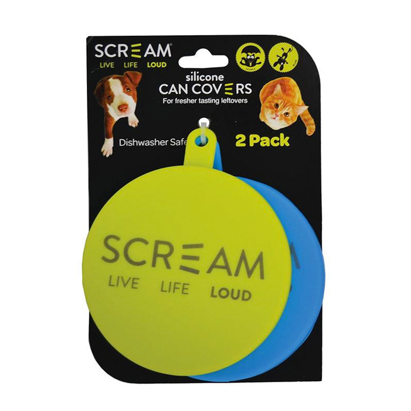 Scream Silicone Pet Food Can Cover - 2 Pack