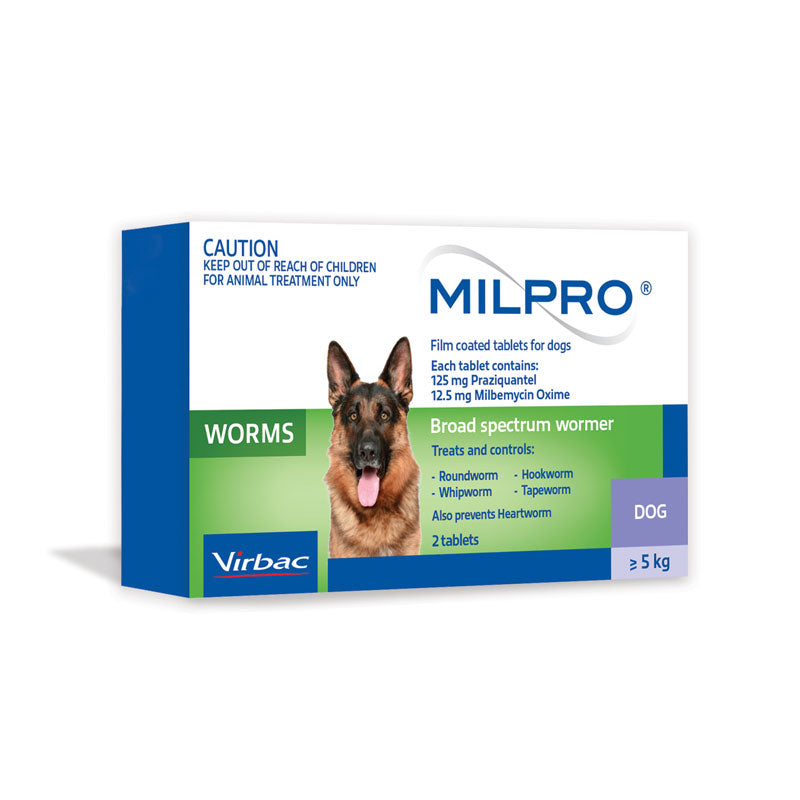 Milpro Broad Spectrum Wormer for Dogs Over 5kg