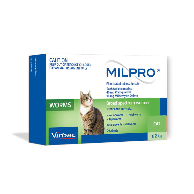 Milpro Broad Spectrum Worming Tablets for Cats over 2kg