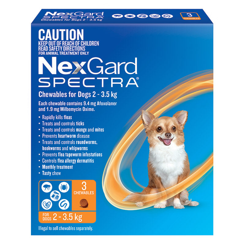NexGard Spectra Chews for Very Small Dogs Dogs 2-3.5kg