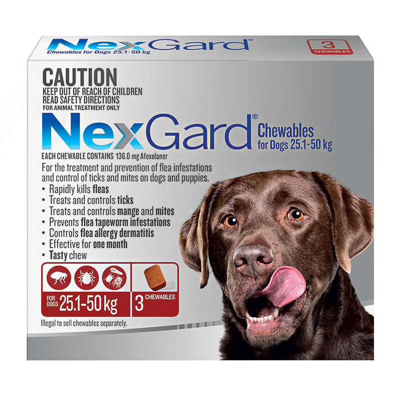 NexGard Chews for XLarge Dogs 25.1-50kg