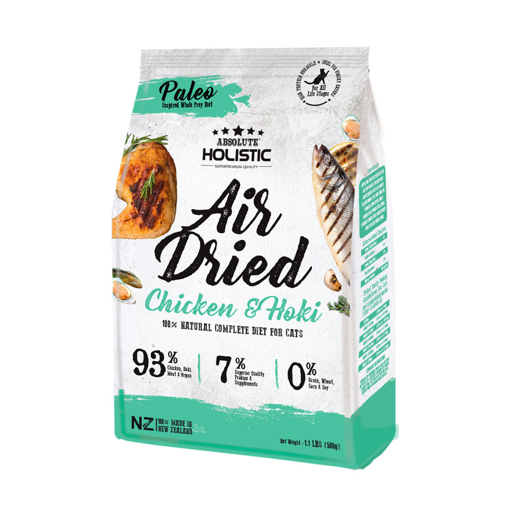 Absolute Holistic Air Dried Cat Food - Chicken &amp; Hoki 500g