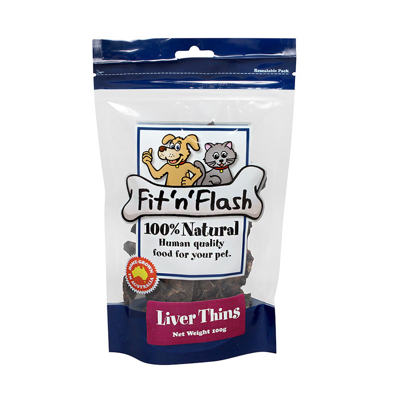 Fit'n'Flash Liver Thins Treats 100g