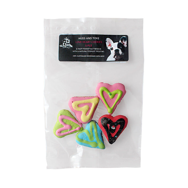 Huds & Toke Little Doggy Love Heart Cookies - 5pack