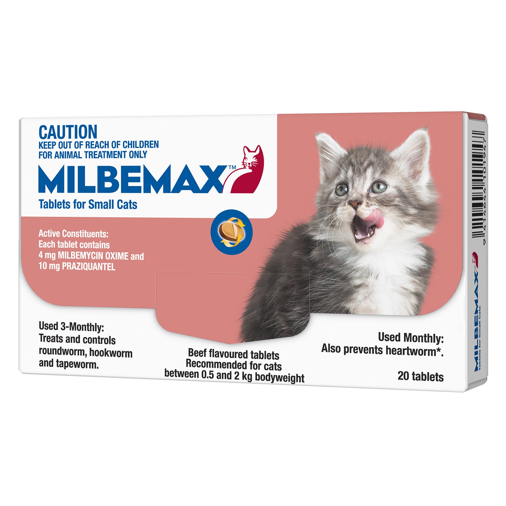 Milbemax Broad Spectrum Wormer for Cats vet-n-pet DIRECT