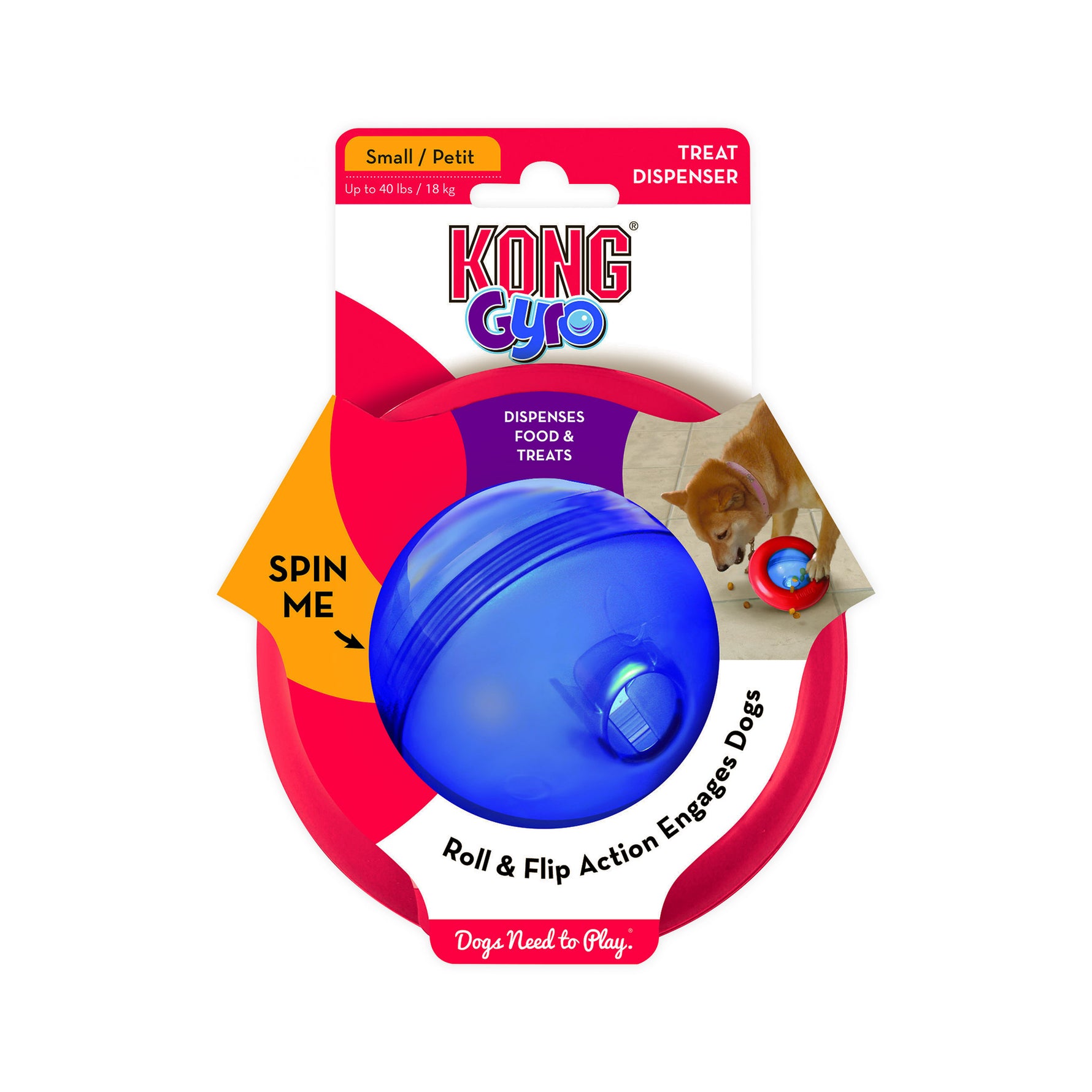 KONG Gyro Treat Dispenser for Dogs