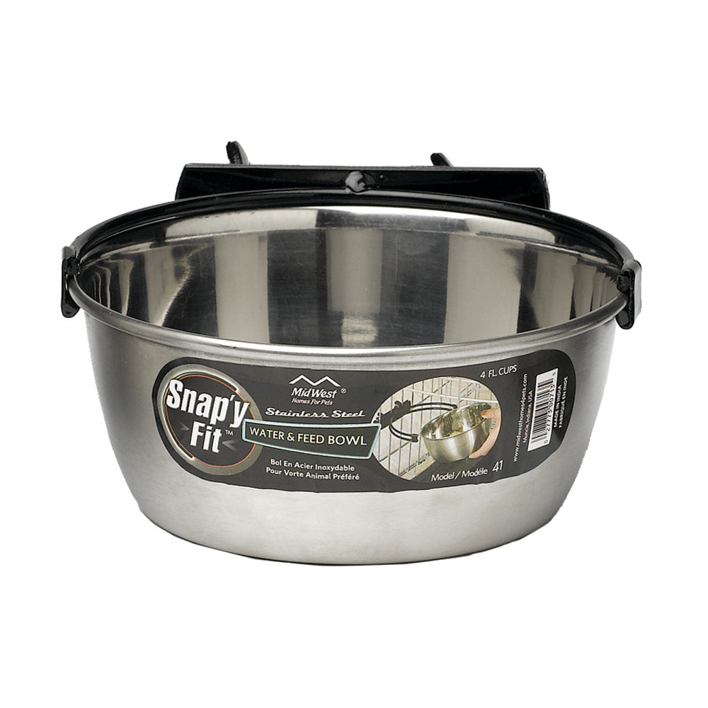 Snap'y Fit Stainless Steel Crate Bowl