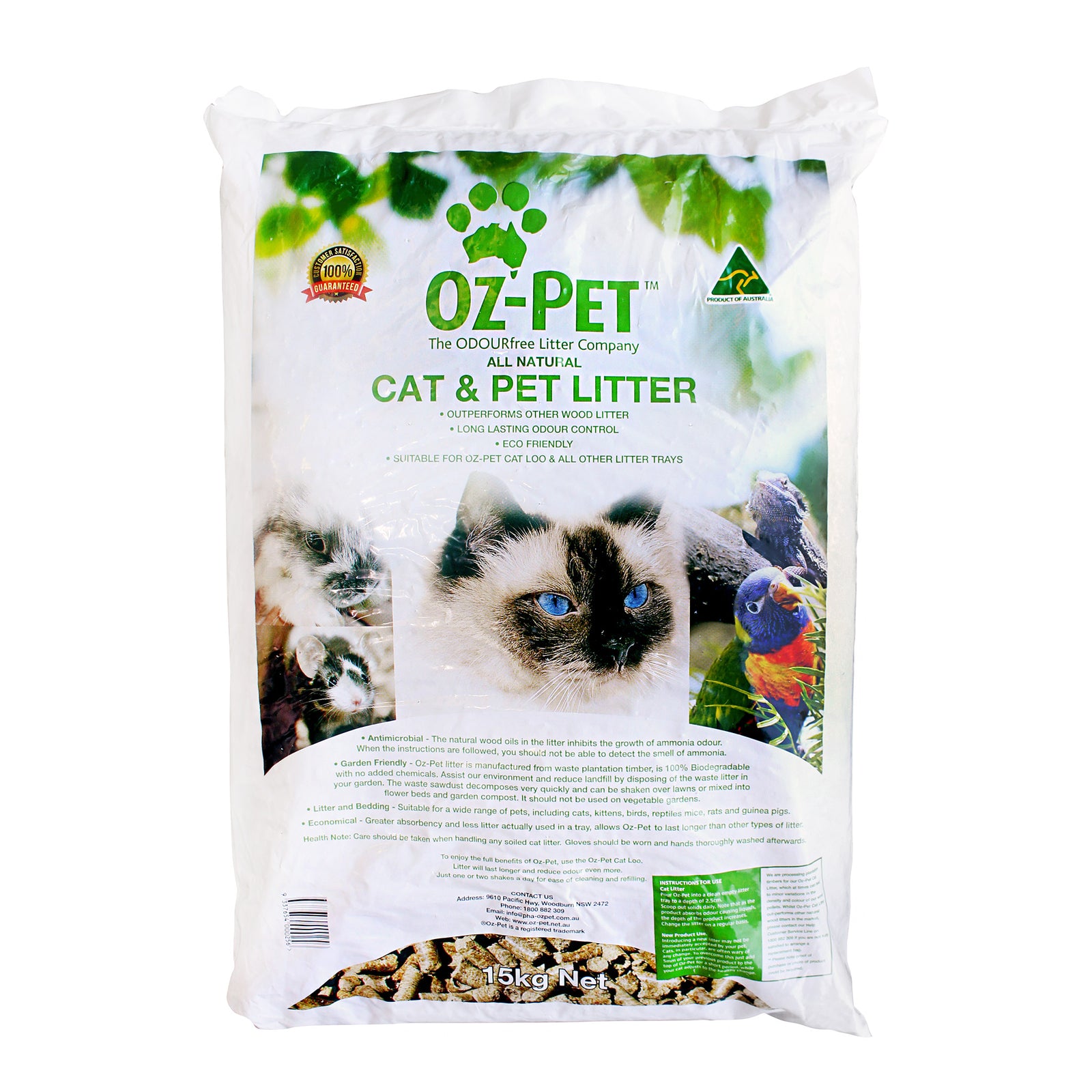 Oz-Pet Non-Clumping Cat & Pet Wood Pellet Litter