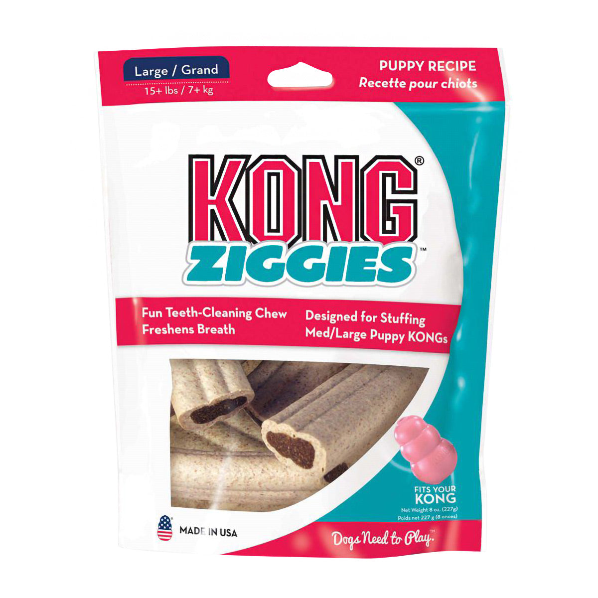 KONG Puppy Ziggies Treats Large 6 pack