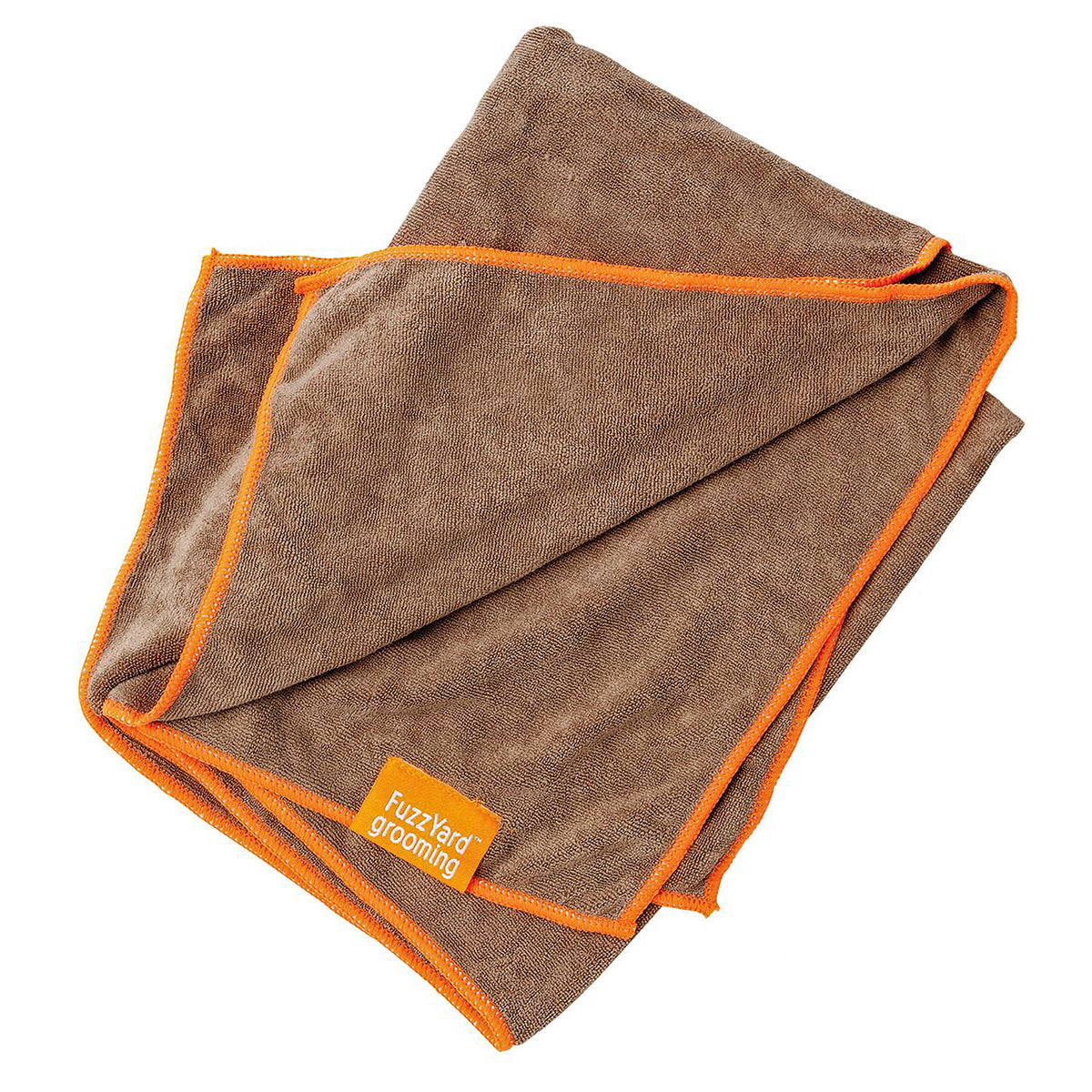 FuzzYard Microfibre Dog Drying Towel Brown