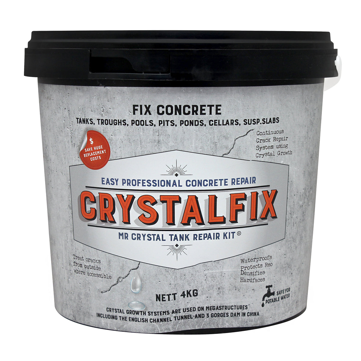 Mr Crystal Concrete Tank &amp; Trough Repair Kit