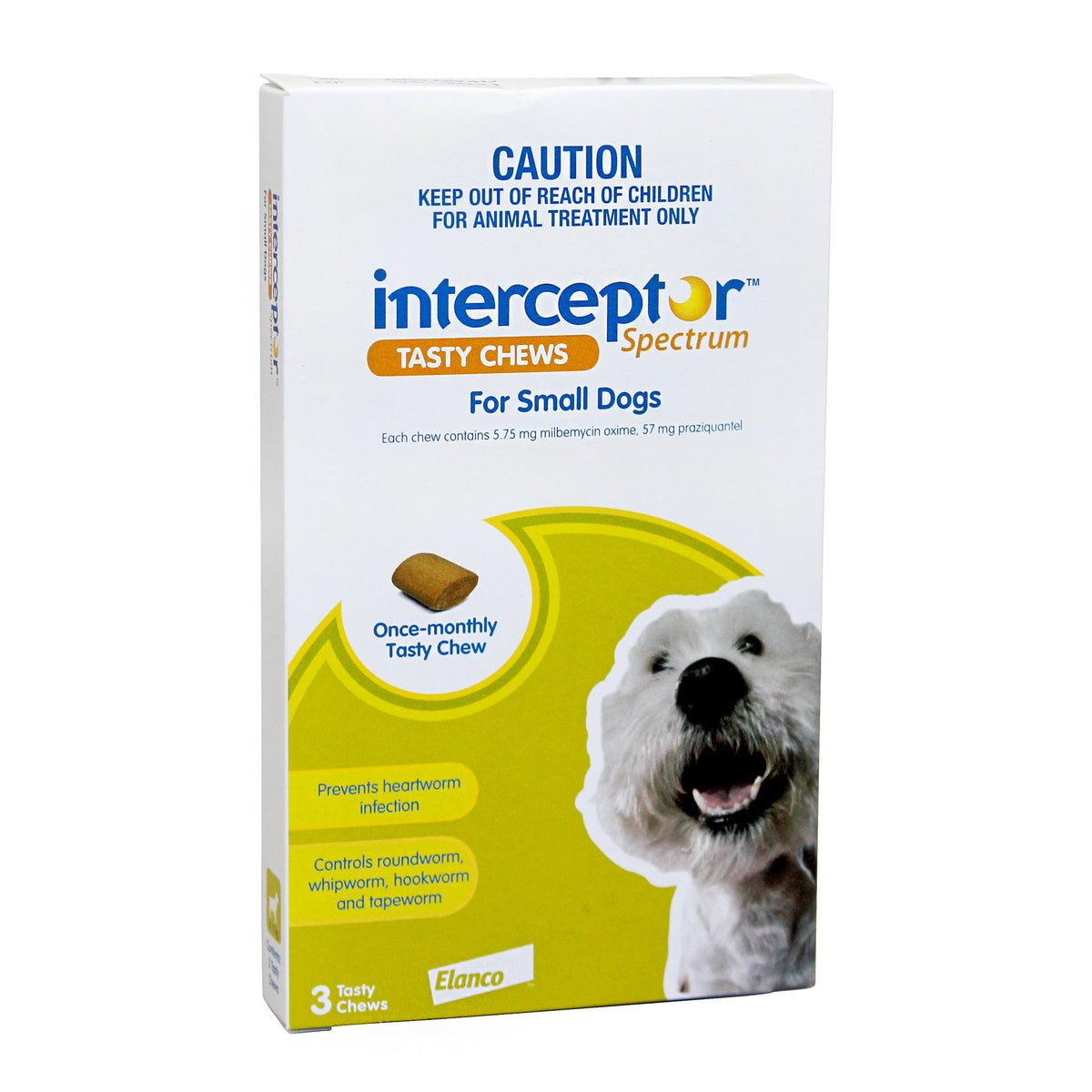 INTERCEPTOR  Spectrum Chews Green. Small Dogs 4-11kg