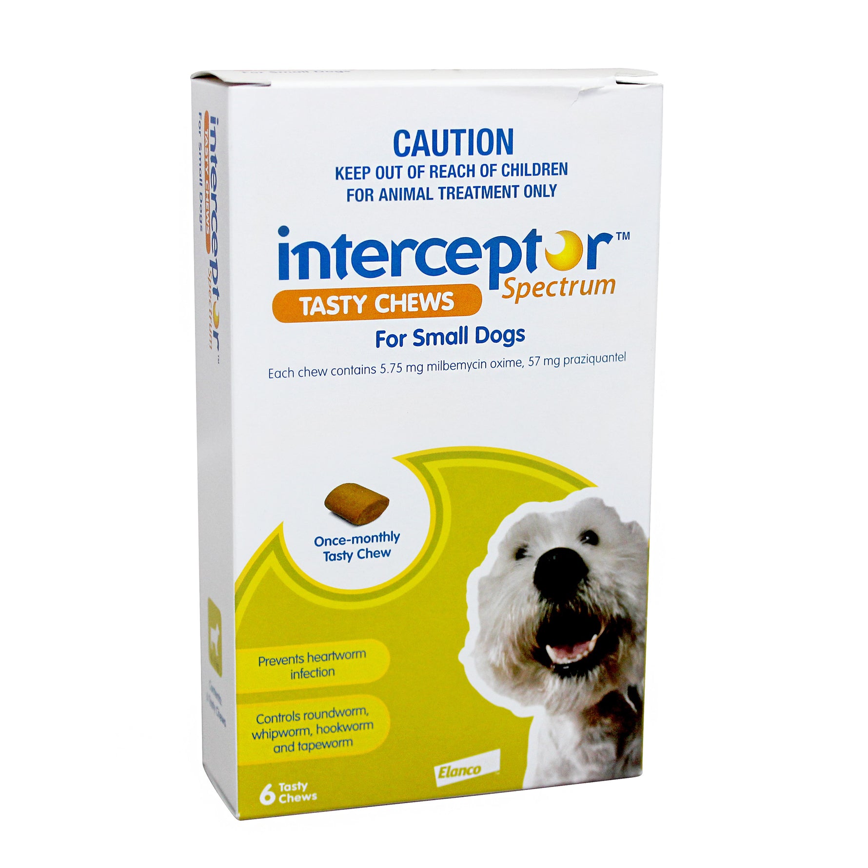 INTERCEPTOR  Spectrum Chews Green. Small Dogs 4-11kg