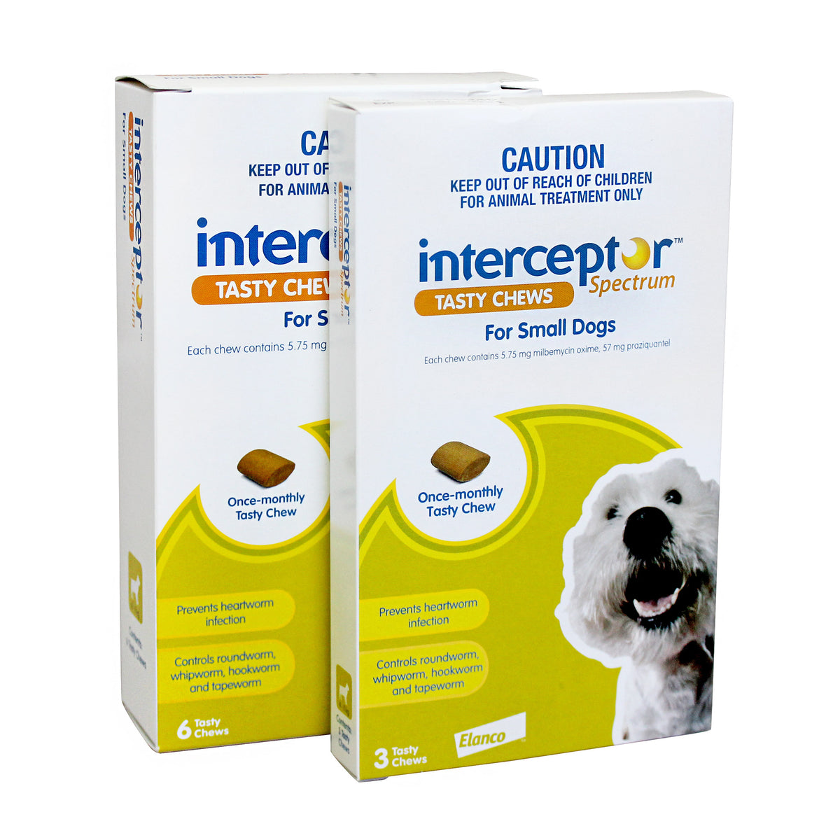 INTERCEPTOR  Spectrum Chews Green. Small Dogs 4-11kg