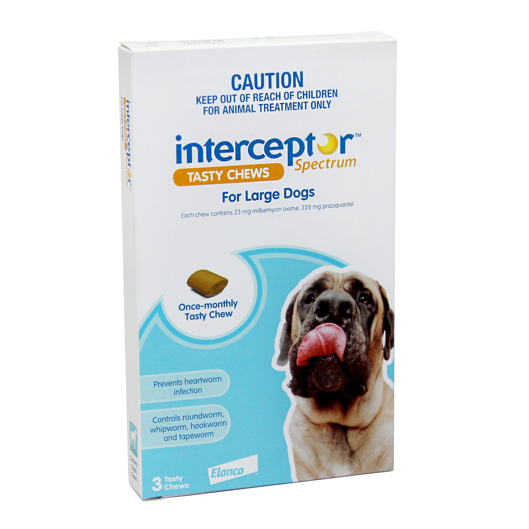 INTERCEPTOR  Spectrum Chews Blue. Large Dogs 22-45kg