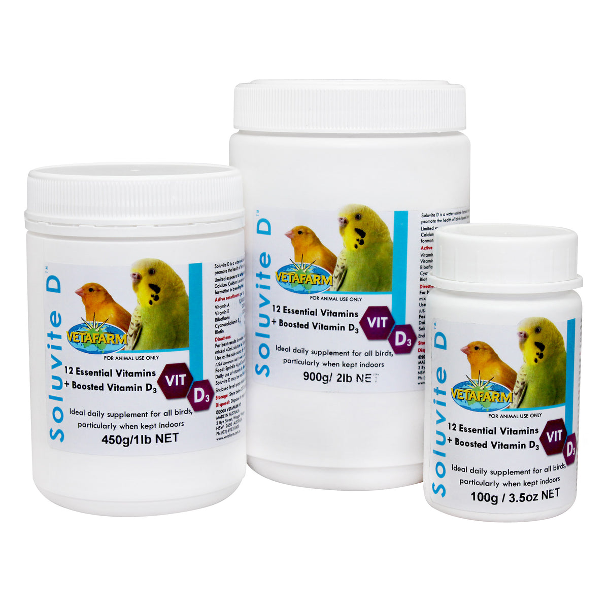 Vetafarm Soluvite D Vitamin Supplement for Birds