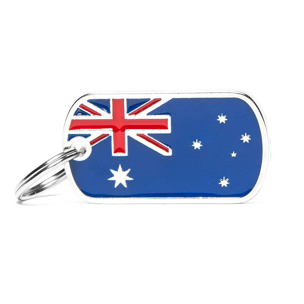 My Family Australian Flag Pet ID Tag