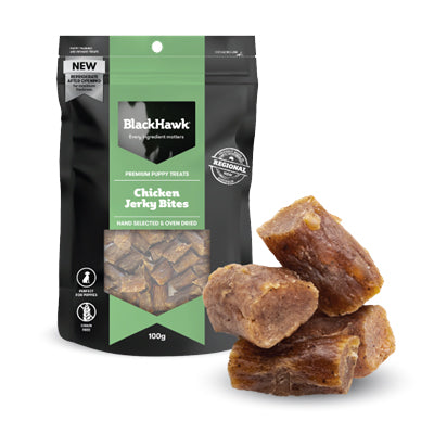 Black Hawk Chicken Jerky Bites for Puppies 100g