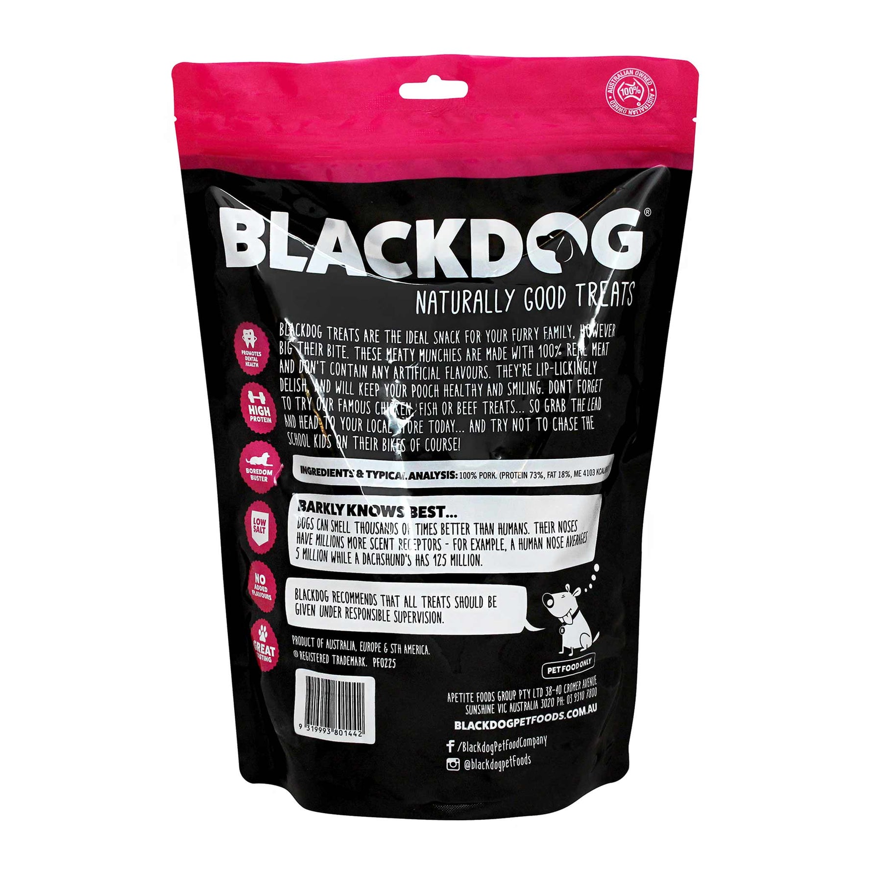 Black Dog Pig Ear Strips 500g