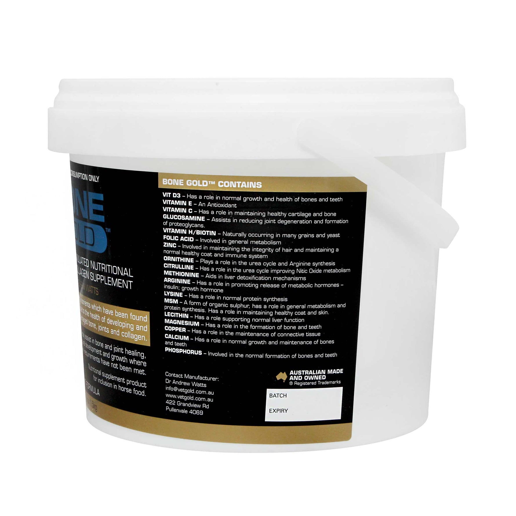 Bone Gold for Horses - Nutritional Bone, Joint & Collagen Supplement