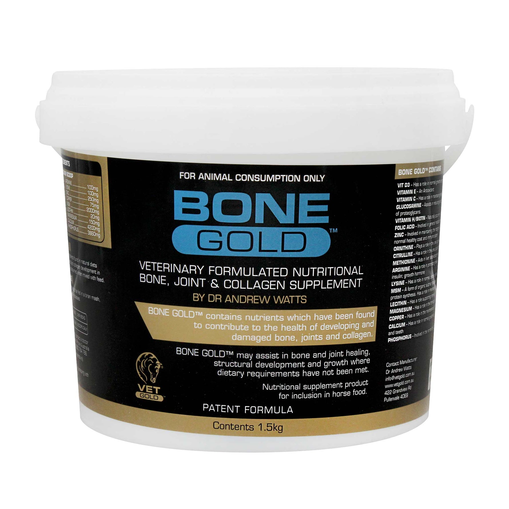 Bone Gold for Horses - Nutritional Bone, Joint & Collagen Supplement