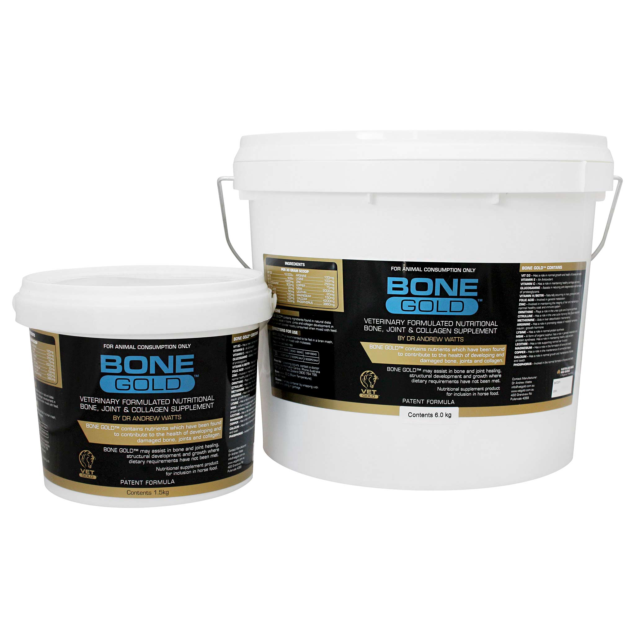 Bone Gold for Horses - Nutritional Bone, Joint & Collagen Supplement