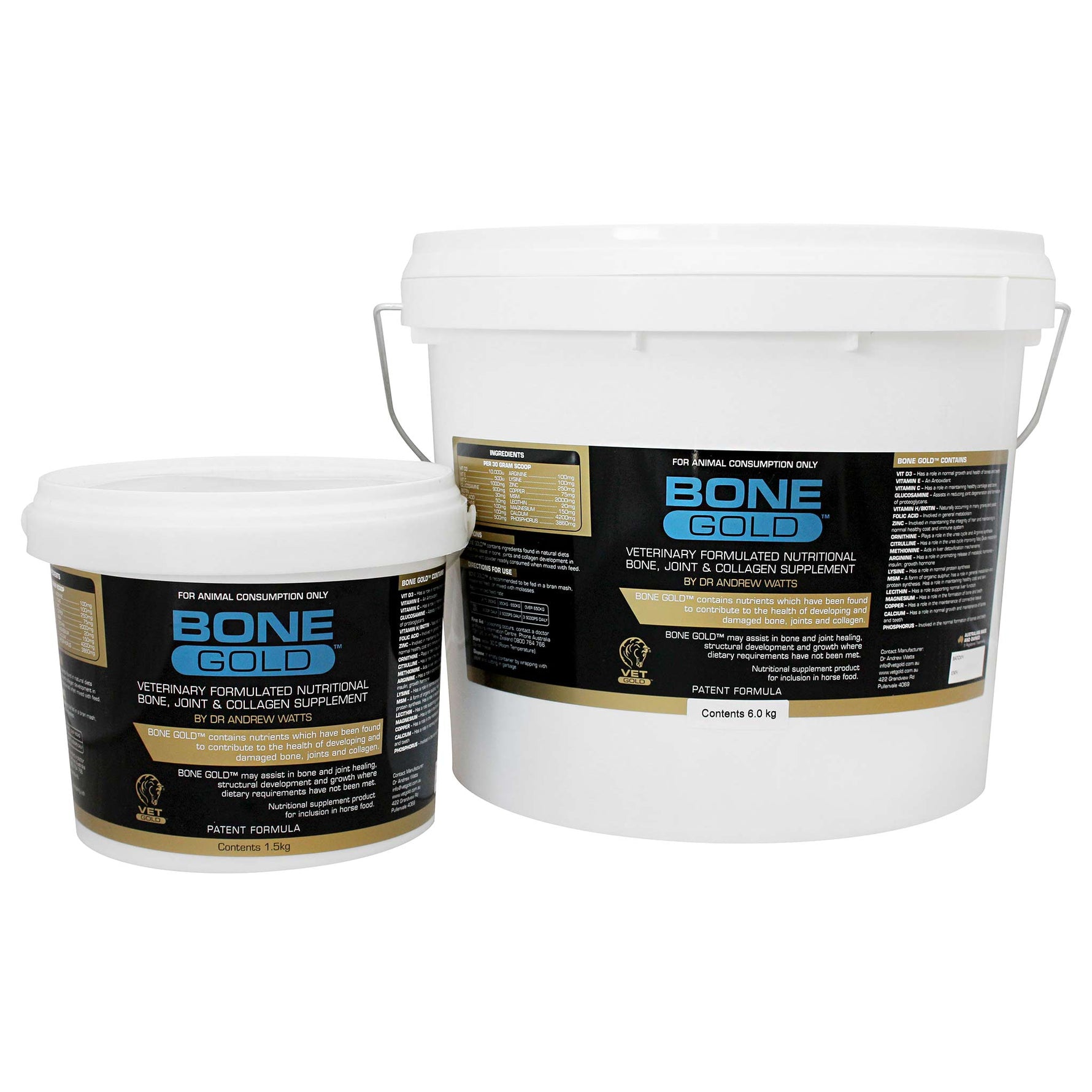 Bone Gold for Horses - Nutritional Bone, Joint & Collagen Supplement
