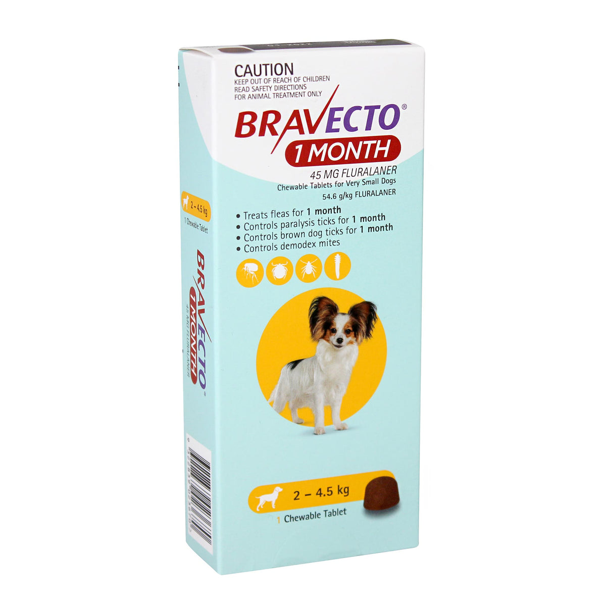 Bravecto 1 Month Chews are highly palatable for treatment and control of fleas and ticks on dogs.