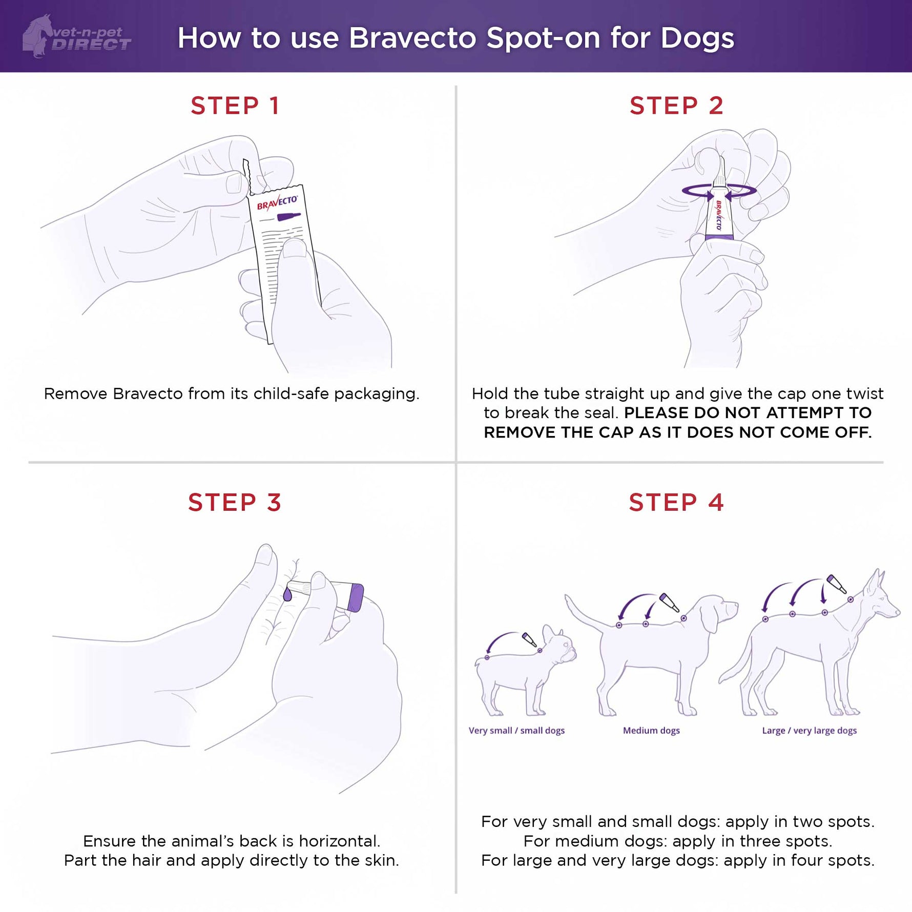 Bravecto Spot-On for Dogs 40kg-56kg (Pink) - 1 Pack