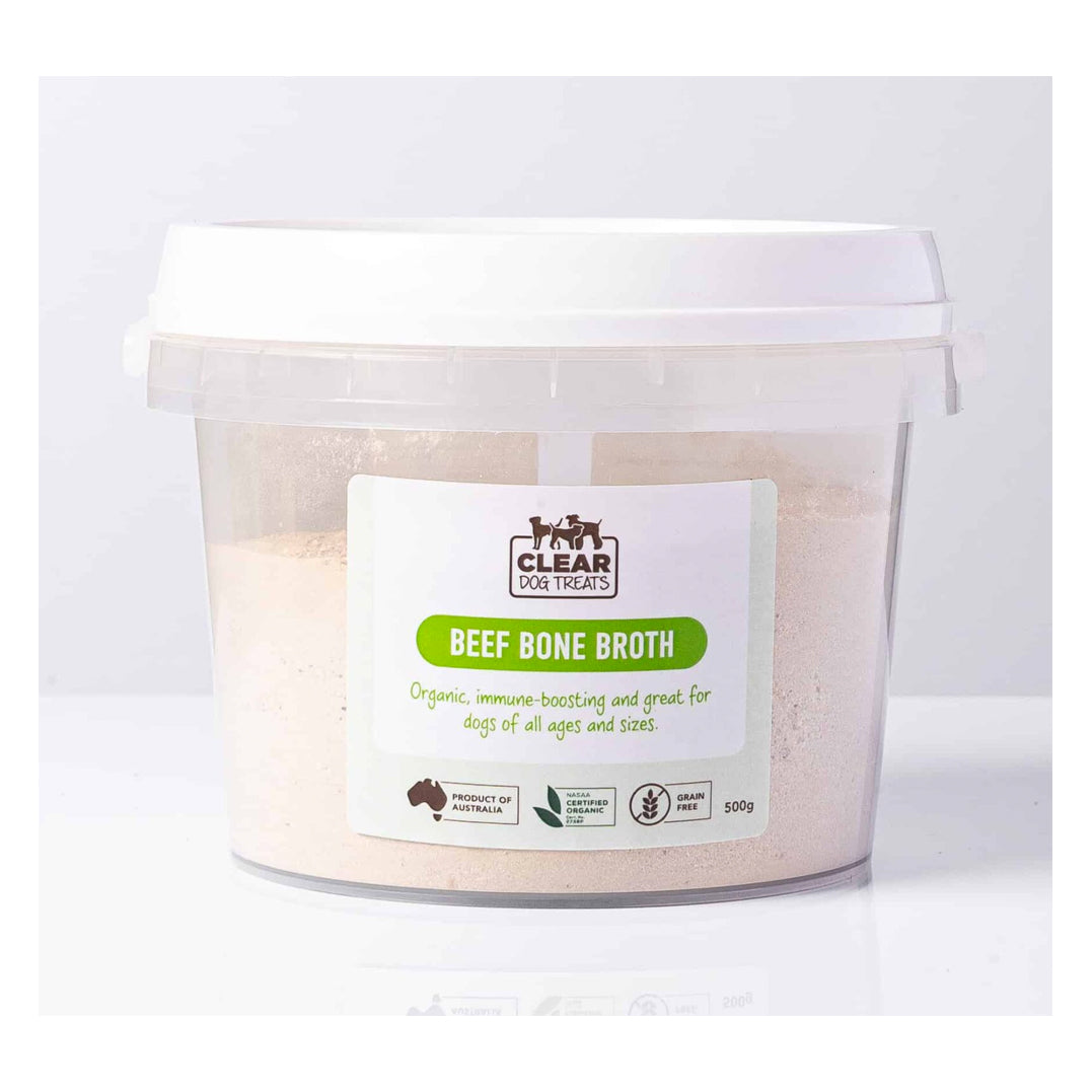 CLEAR Dog Treats Beef Bone Broth for Dogs