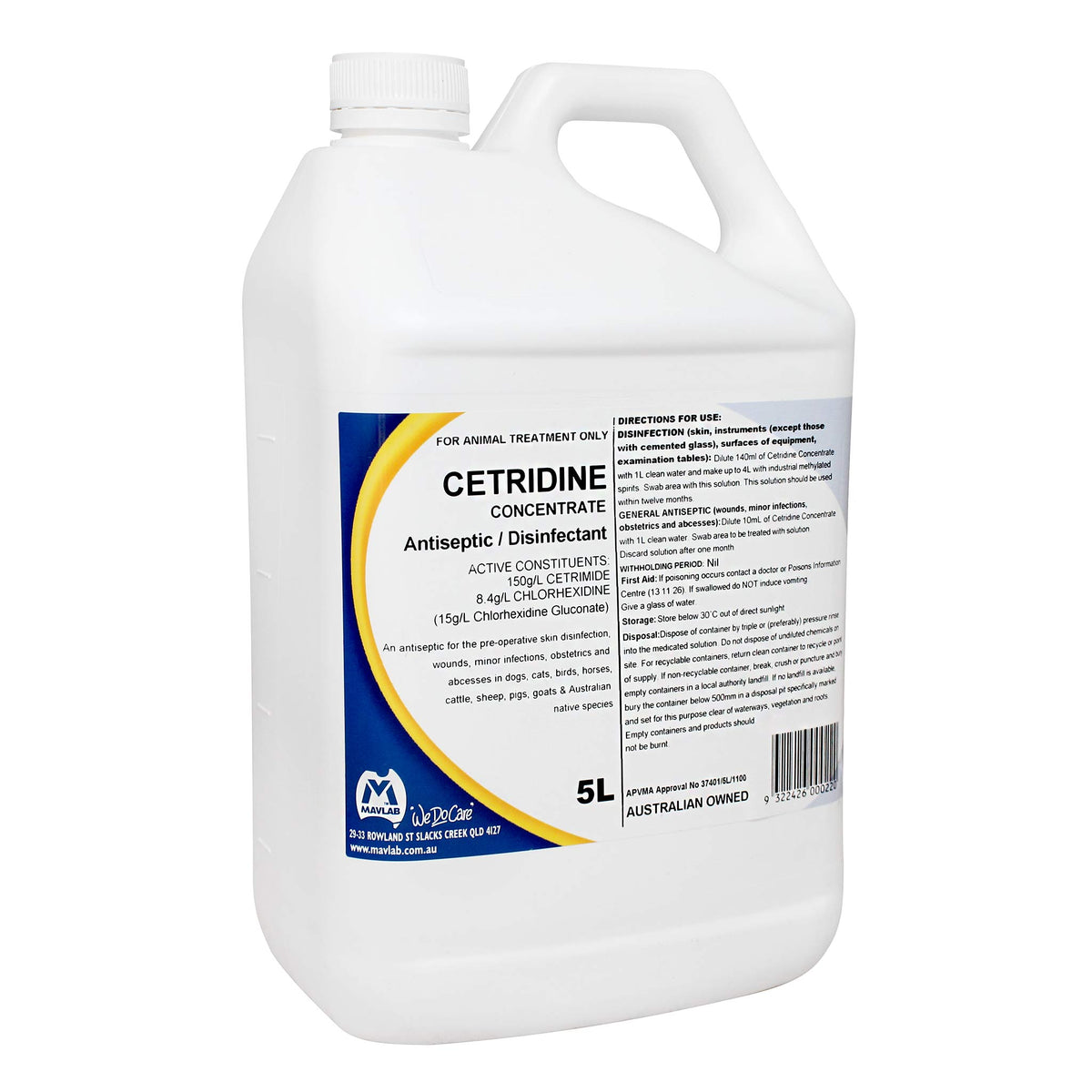 Cetridine Concentrate Antiseptic/Disinfectant 5L
