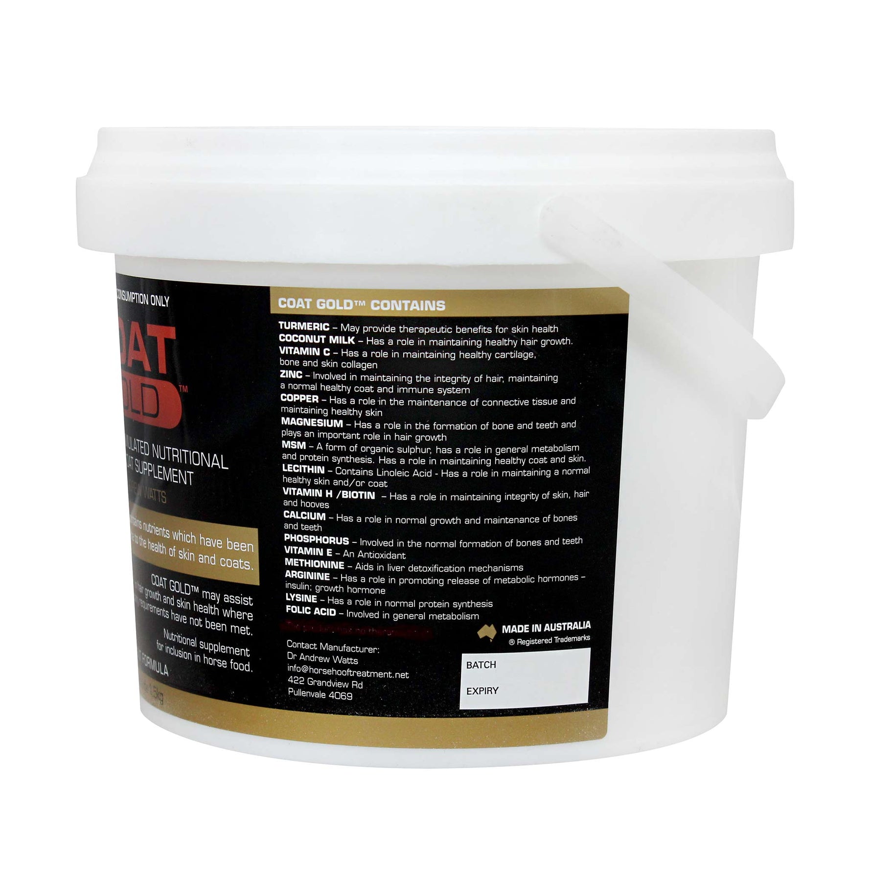 Coat Gold - Nutritional Skin & Coat Supplement for Horses