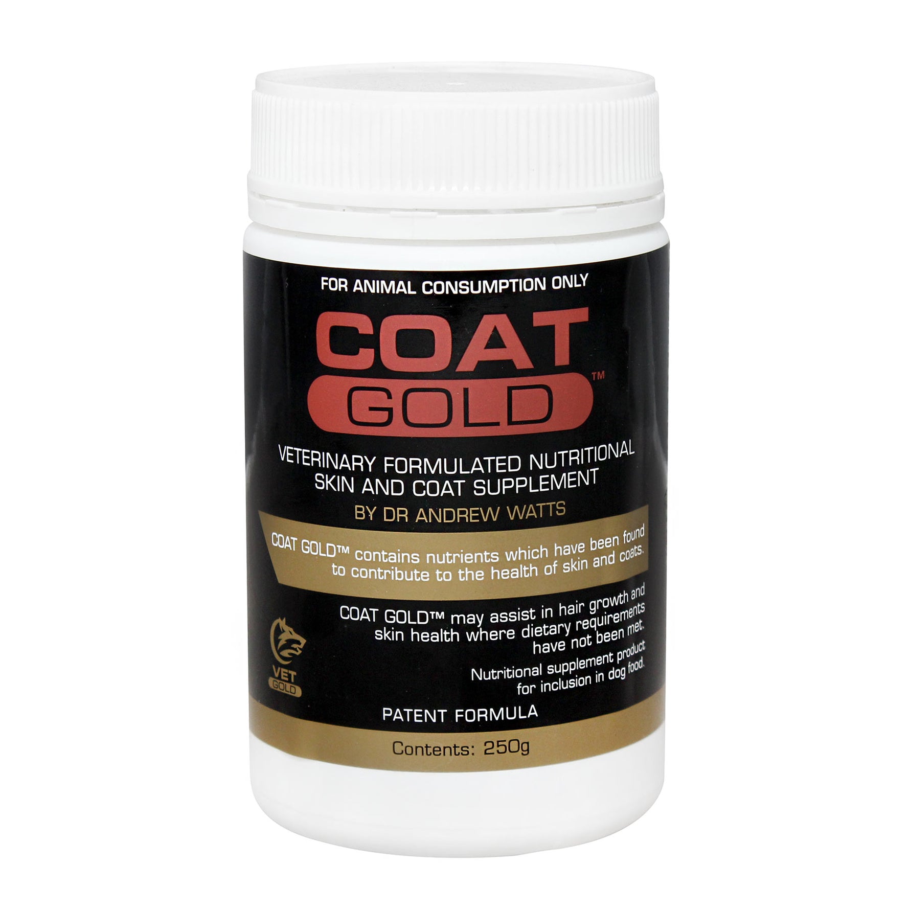 Canine Coat Gold - Nutritional Skin & Coat Supplement for Dogs 250g