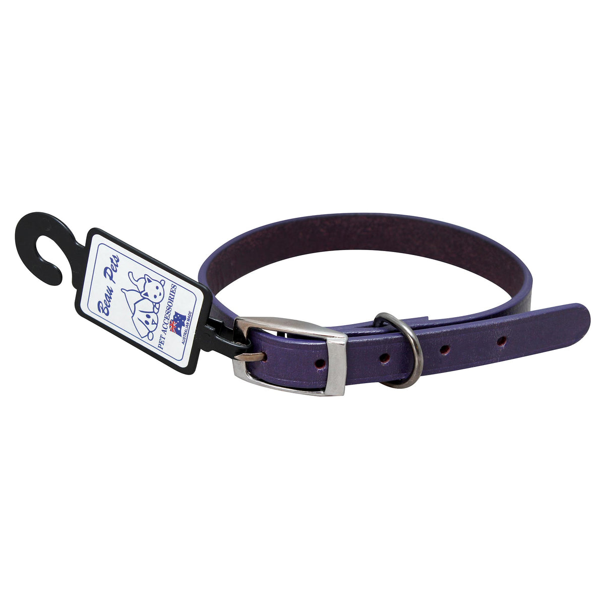 Deluxe Plain Leather Dog Collar by Beau Pets