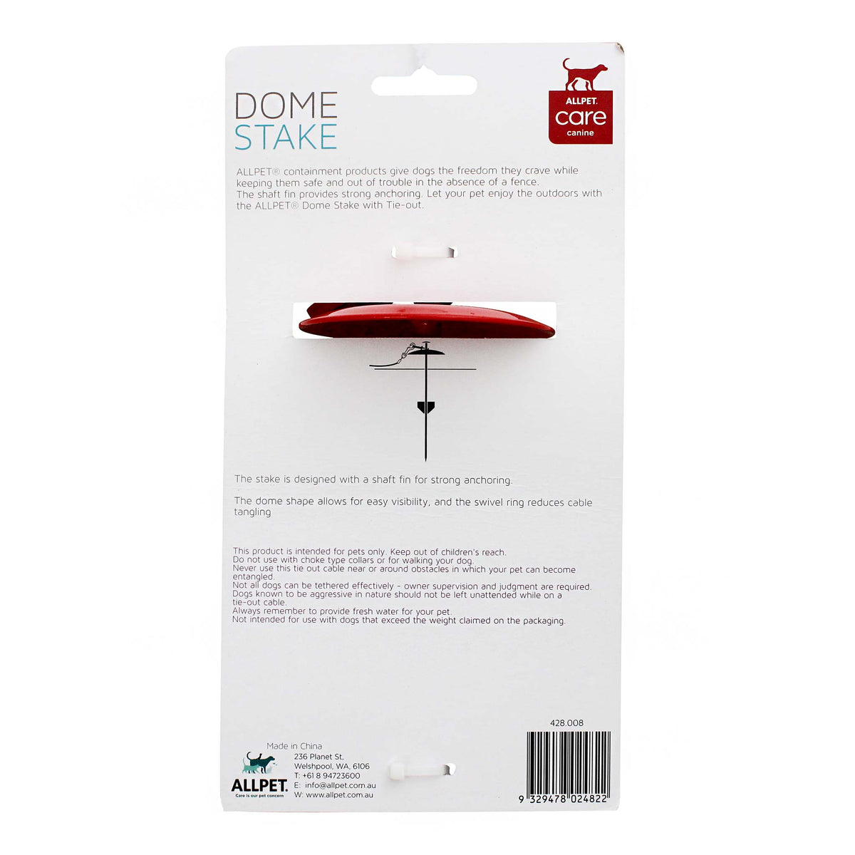 Dome Tie Out Stake