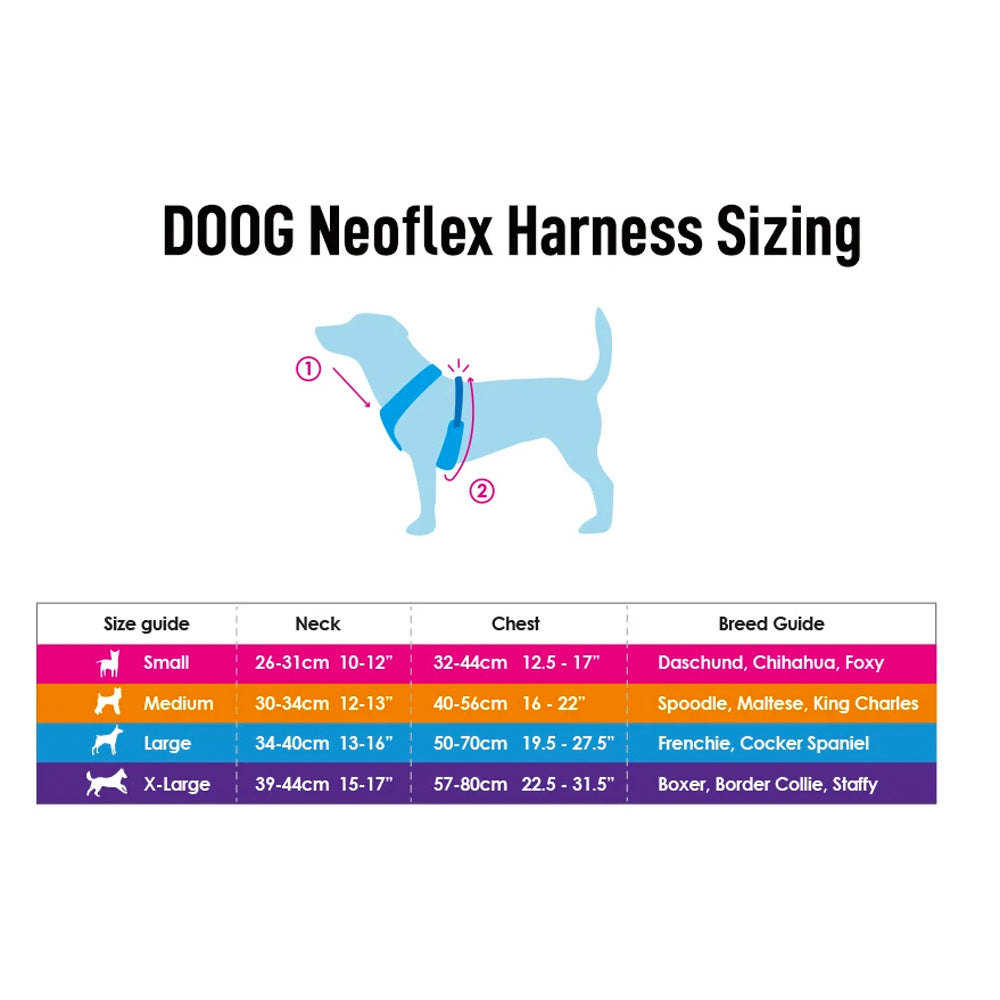 DOOG Neoflex Soft Harness - Neon