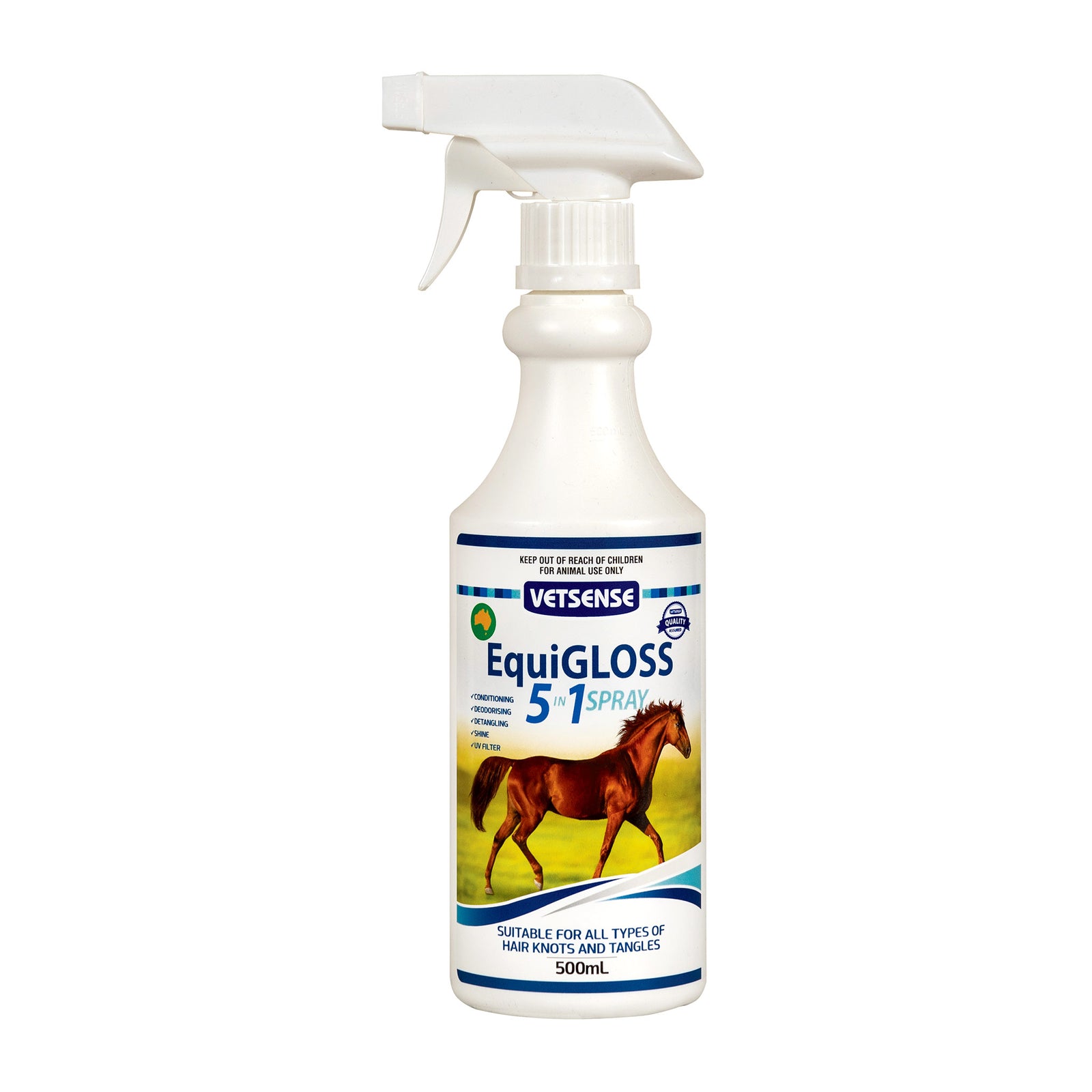 Vetsense EquiGLOSS 5-in-1 Detangling Spray 500mL