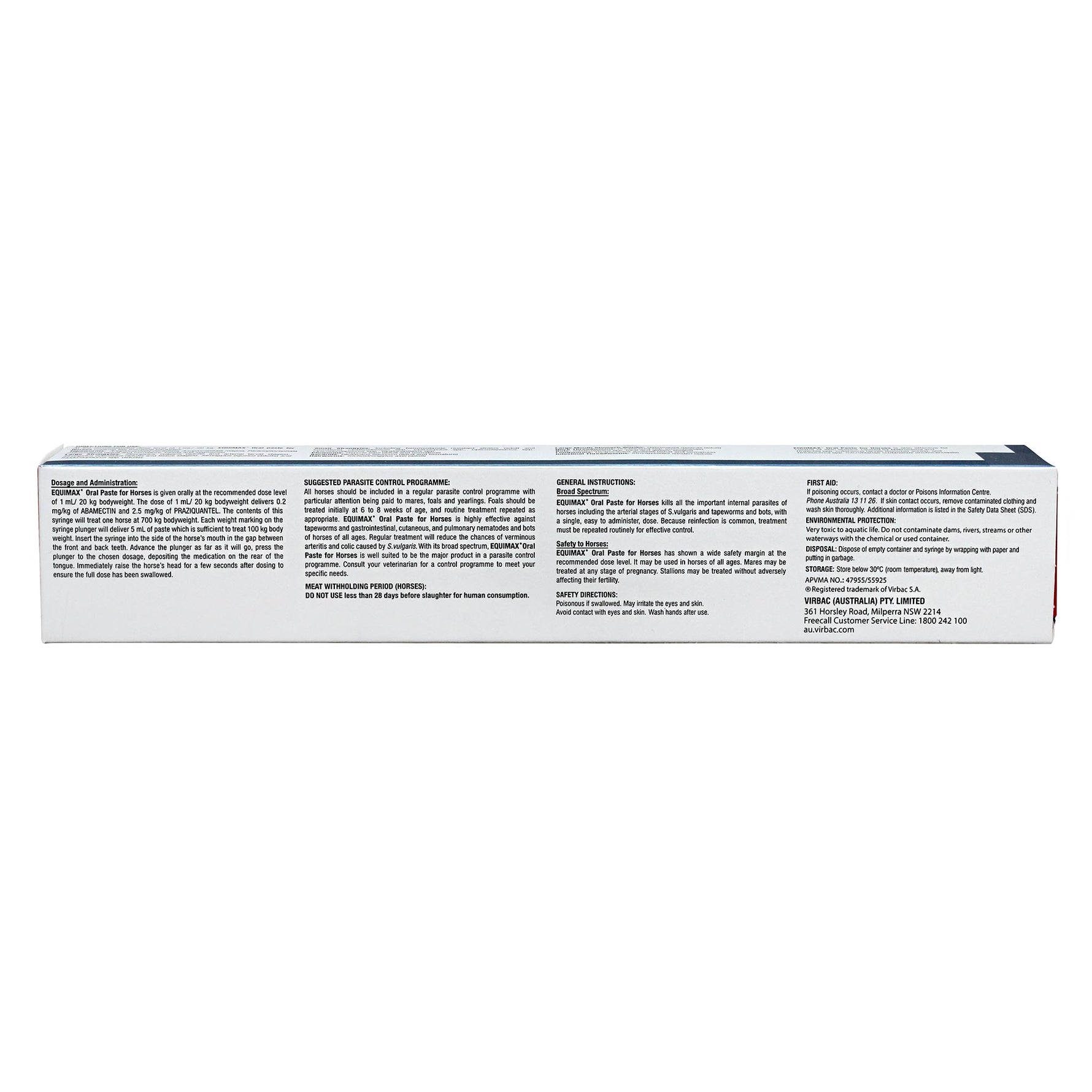 Equimax Oral Wormer Paste for Horses 35mL
