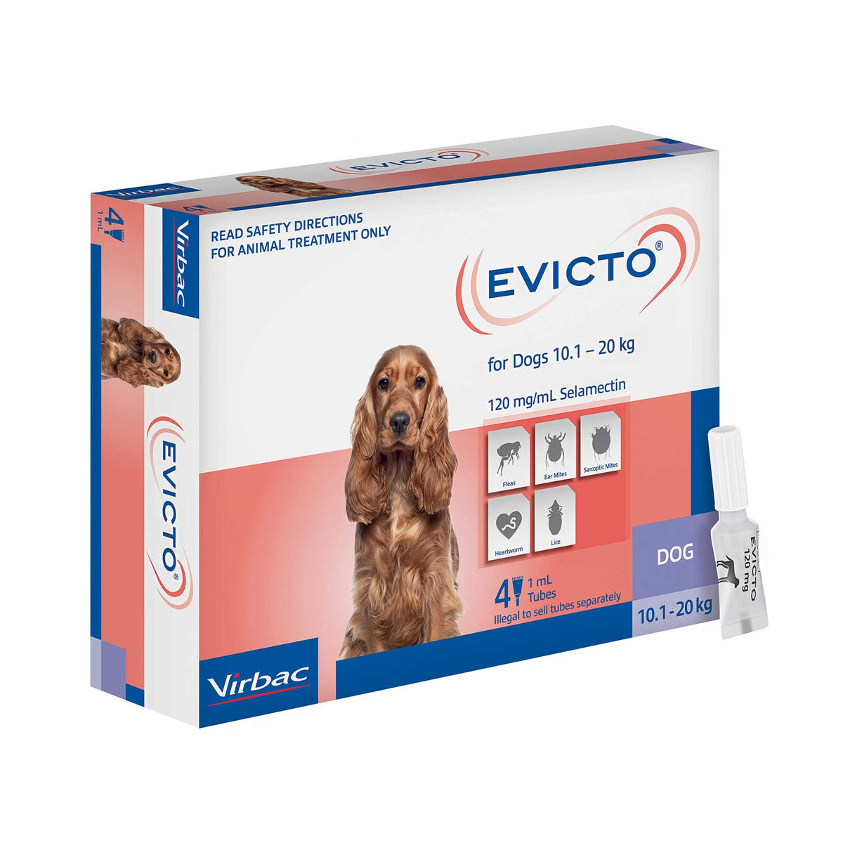 EVICTO Spot-on for Medium Dogs 10kg-20kg 4&#39;s