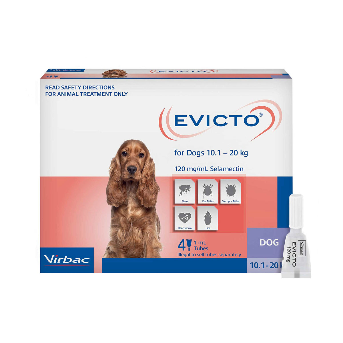 EVICTO Spot-on for Medium Dogs 10kg-20kg 4&#39;s