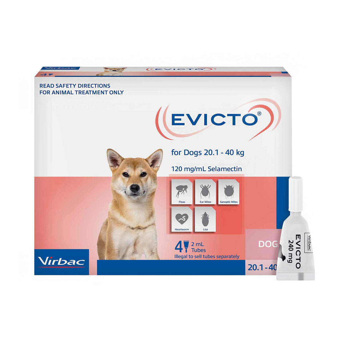EVICTO Spot-on for Large Dogs 20kg-40kg 4&#39;s