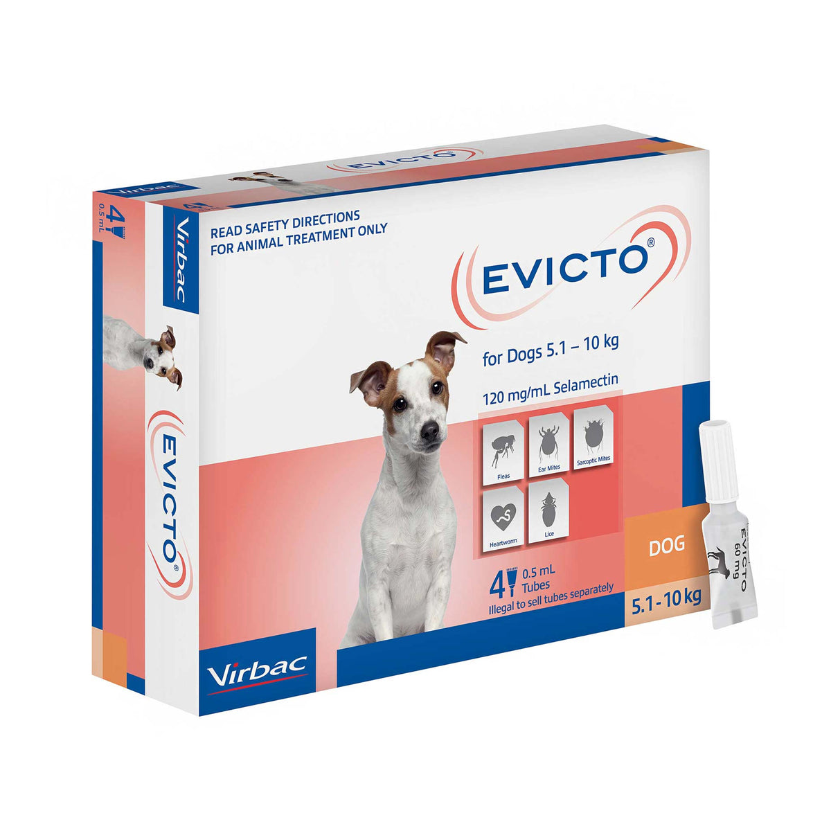 EVICTO Spot-on for Small Dogs 5kg-10kg 4&#39;s