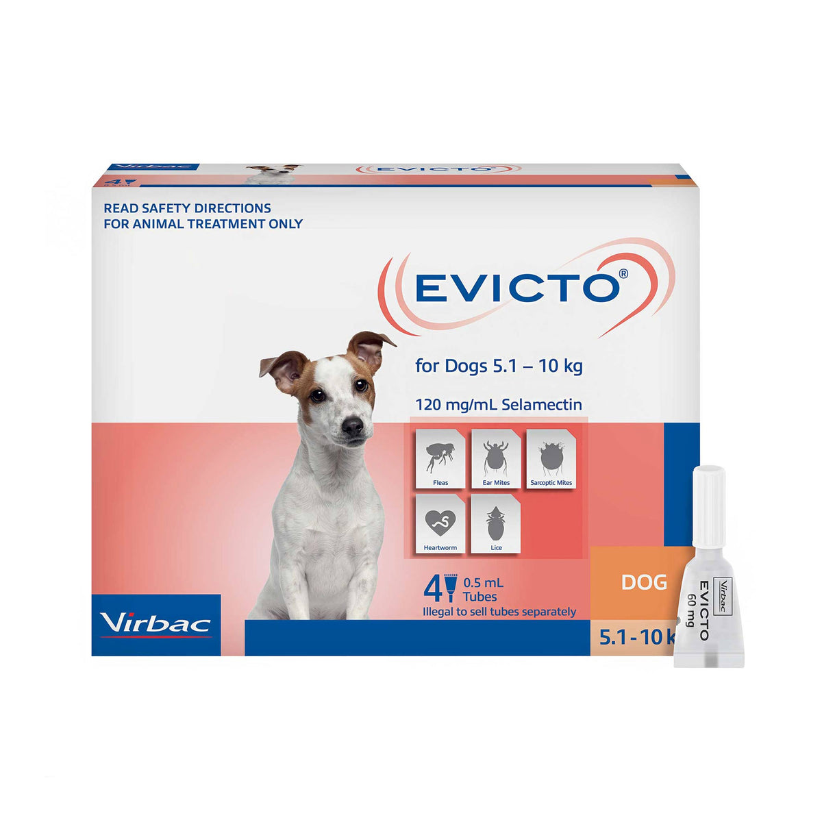 EVICTO Spot-on for Small Dogs 5kg-10kg 4&#39;s