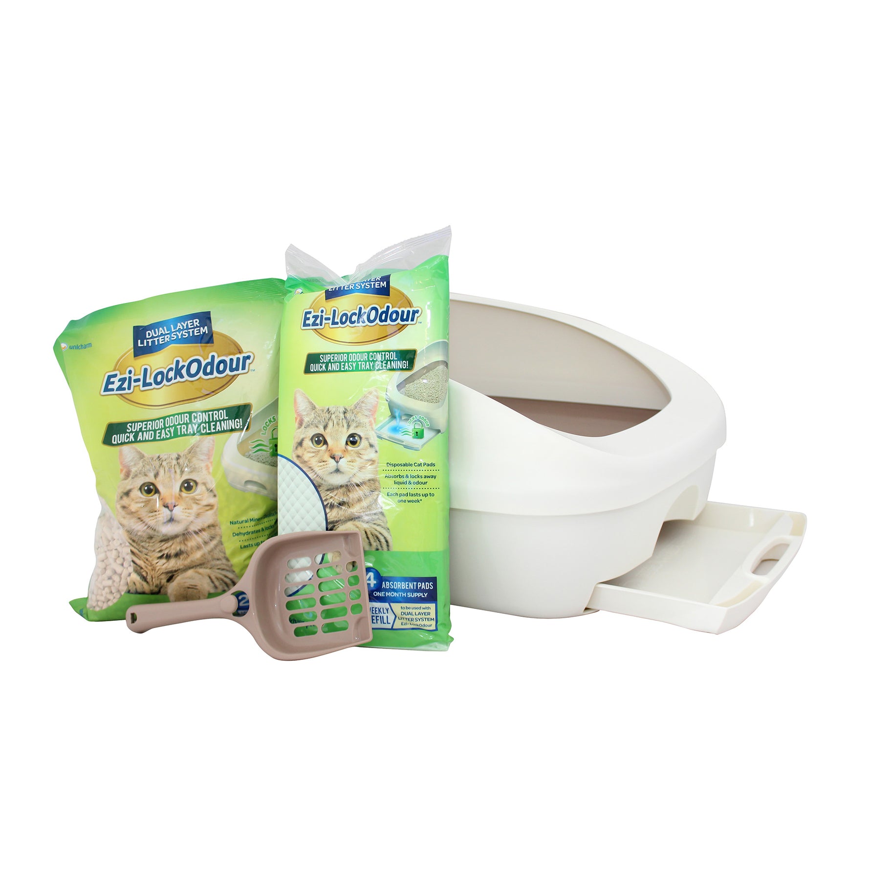 Ezi-LockOdour Dual Layer Cat Litter Tray System