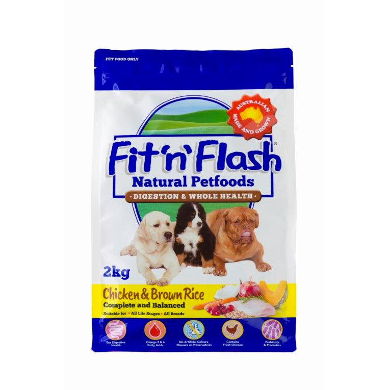 Fit&#39;n&#39;Flash Digestion &amp; Whole Health Dry Dog Food Chicken &amp; Brown Rice